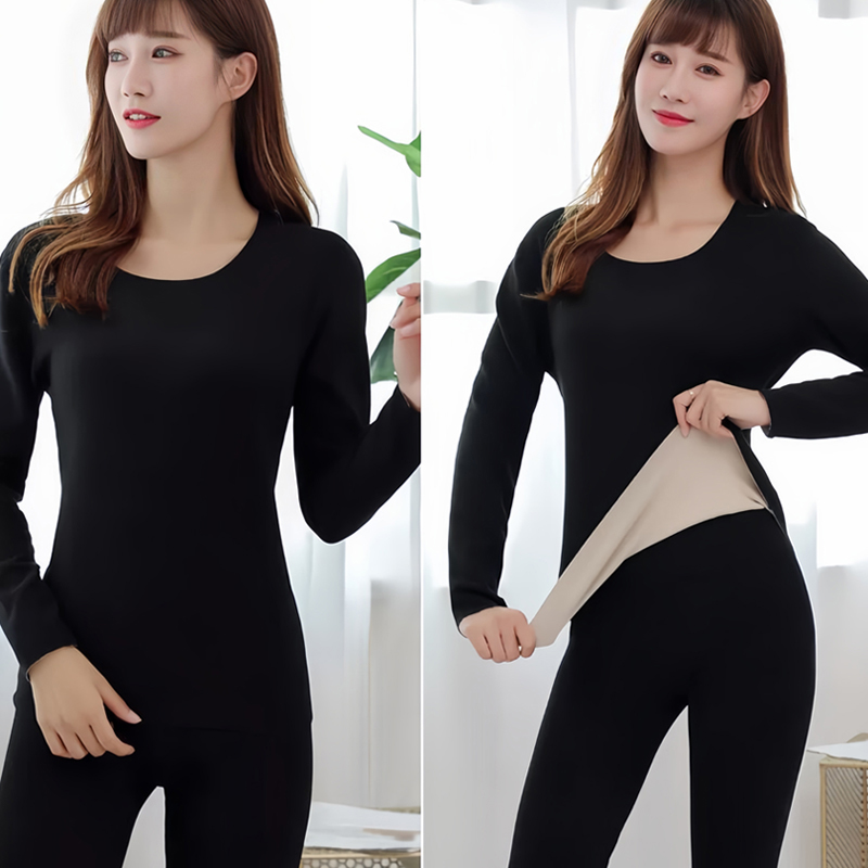 Conjunto de mujer térmico con cuello redondo de vellón alemán Ab Side