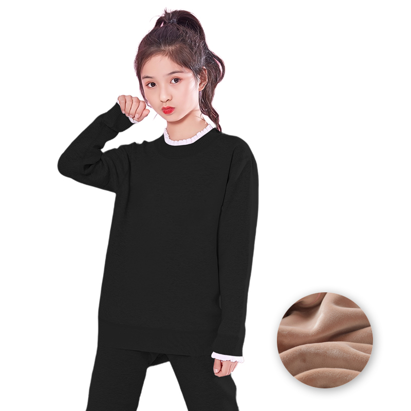 Juego térmico de cuello de encaje para mujer