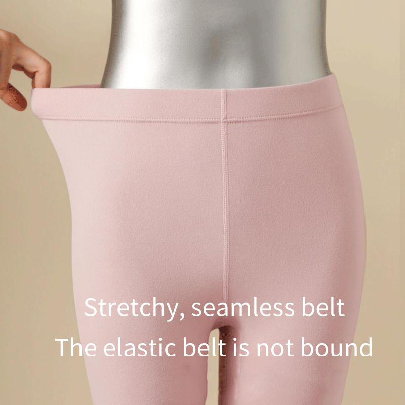 Conjunto térmico de cuello medio de polar alemán de algodón acanalado para mujer