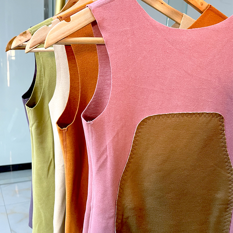 Conjunto de patchwork tipo sándwich sin costuras para mujer