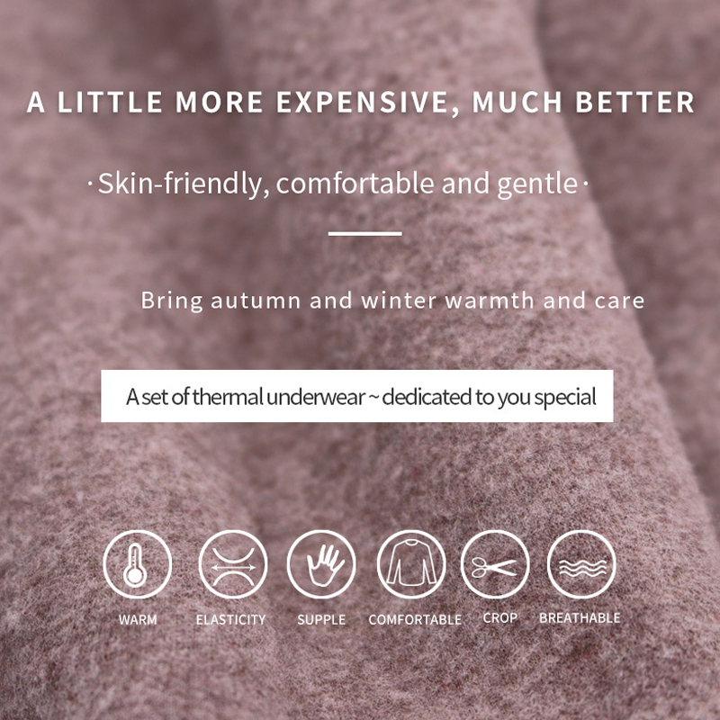 Conjunto de ropa interior térmica para mujer Camel Hair Crew/Mid-Neck