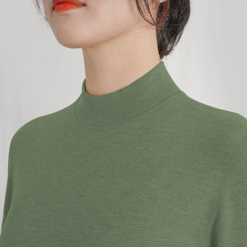 Conjunto de ropa interior térmica de cuello medio para mujer