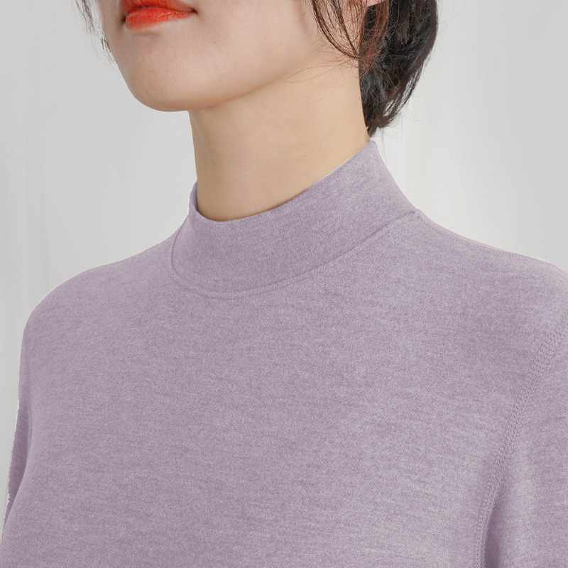 Conjunto de ropa interior térmica de cuello medio para mujer