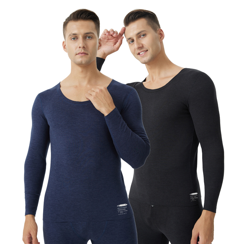 Ropa interior térmica de cuello redondo para hombre Conjuntos de ropa interior térmica