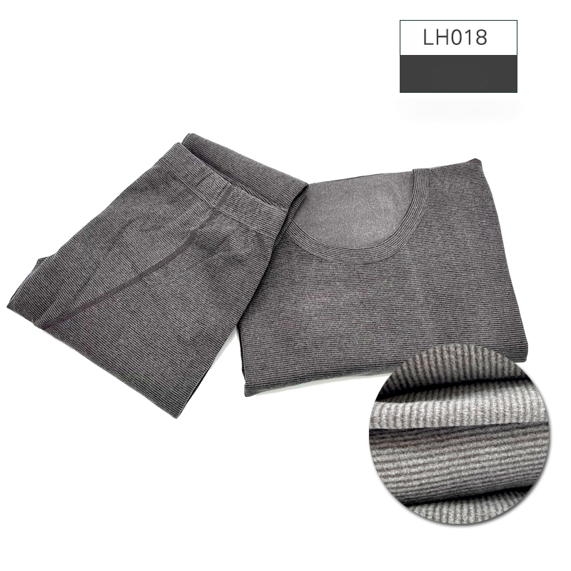 Conjuntos de ropa interior térmica para hombre con cuello redondo cepillado y forro polar alemán