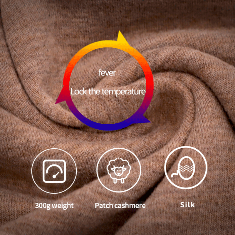 Conjunto de ropa interior térmica para hombre con parche en el cuello medio