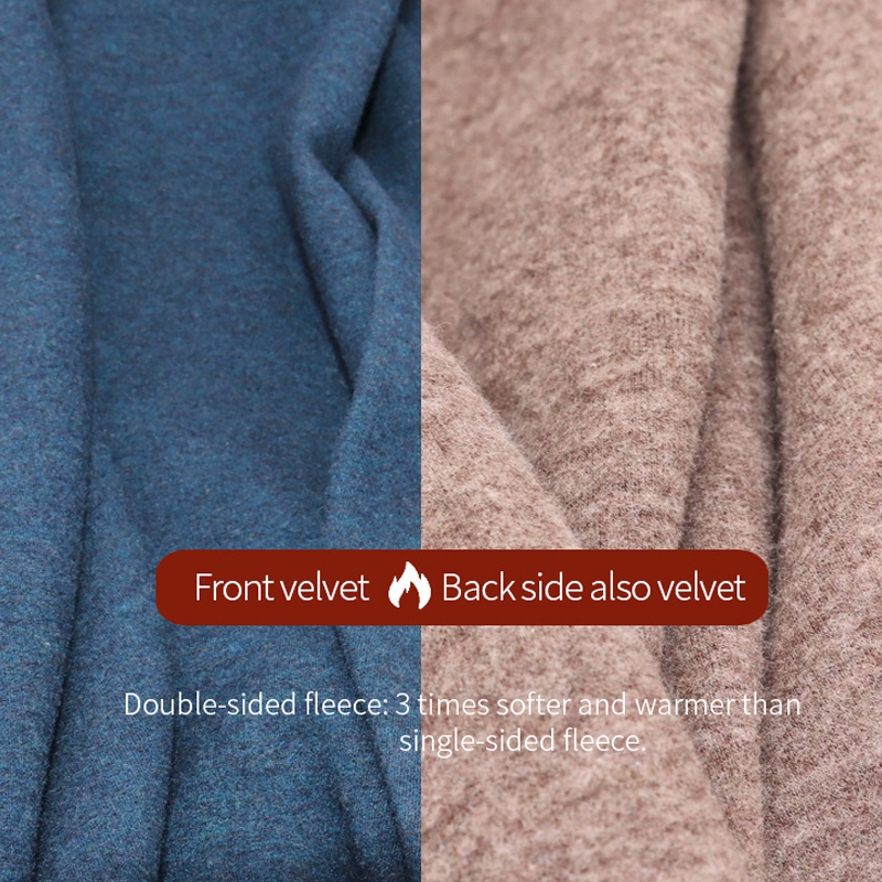 Conjunto de ropa interior térmica para hombre con cuello redondo y cuello medio de Camel Hair