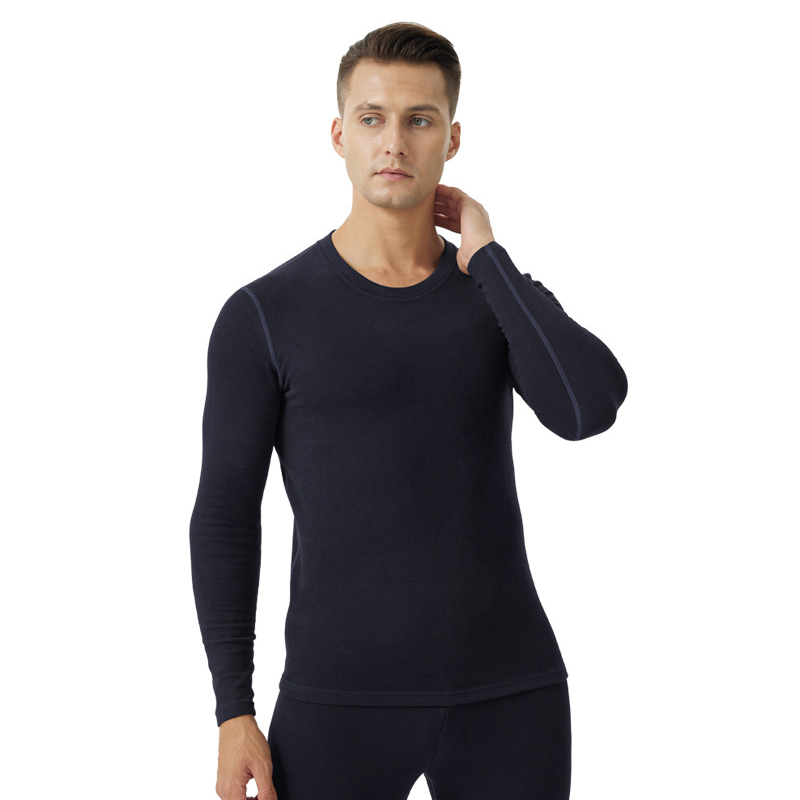 Conjuntos de ropa interior térmica con cuello redondo para hombre