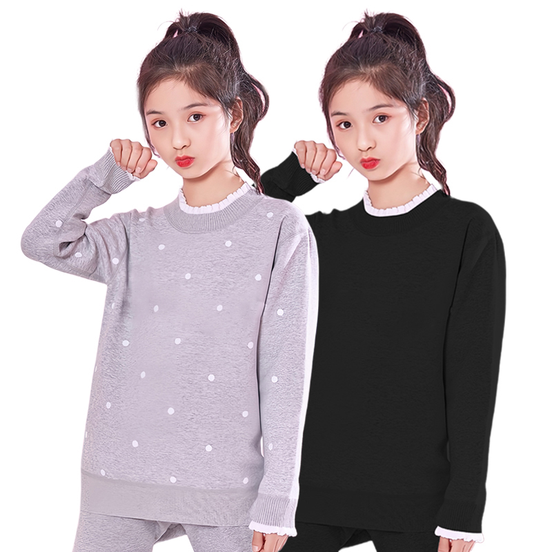 Juego térmico de cuello de encaje para mujer