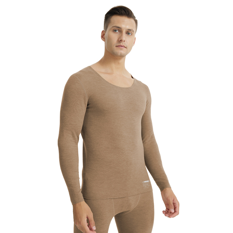 Ropa interior térmica de cuello redondo para hombre Conjuntos de ropa interior térmica