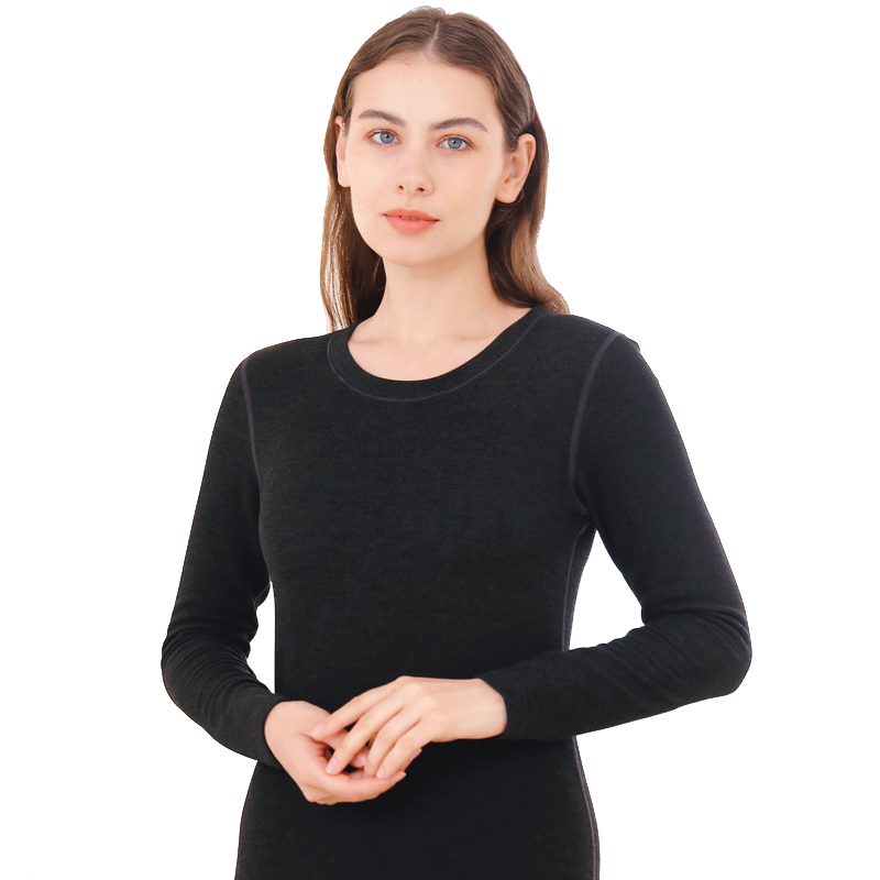 Conjunto de mujer térmico con cuello redondo de vellón alemán Ab Side